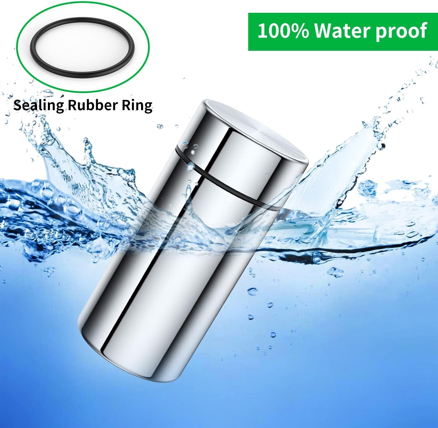 Portable Aluminum Storage Jar 3-Pack, Airtight Smell Proof Metal Bottle, Multipurpose Container for Coffee & Teas, Herb & Spice Container with Screw-Top Lid Lock Odor Proof