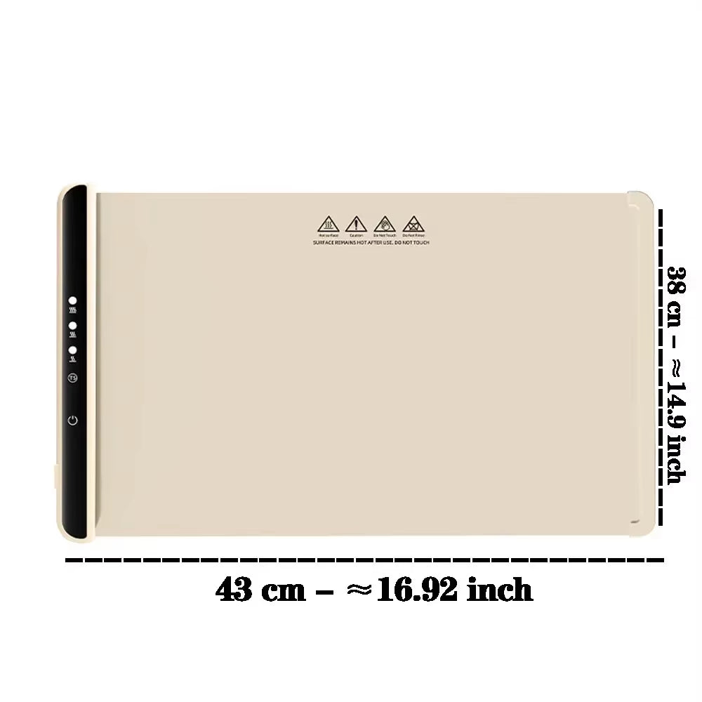 Foldable Food Warmer Electric Warming Tray Food Warming Mat Electric Warming Pad for Food Portable Silicone Foods Warmer Plate