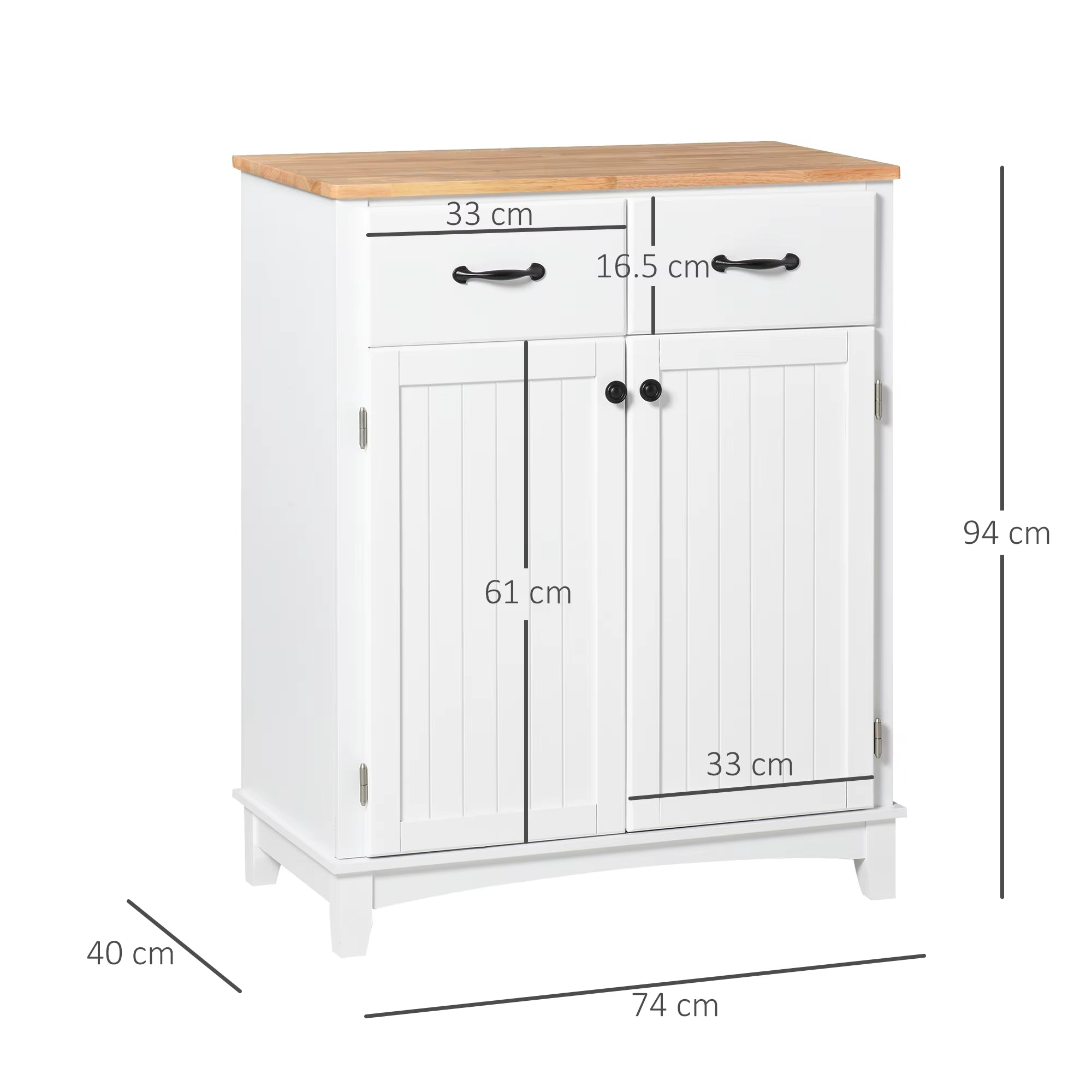 Simple Kitchen Cupboard Storage Cabinet W/ Drawer Living & Dining Room